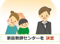 家庭教師センターを決定
